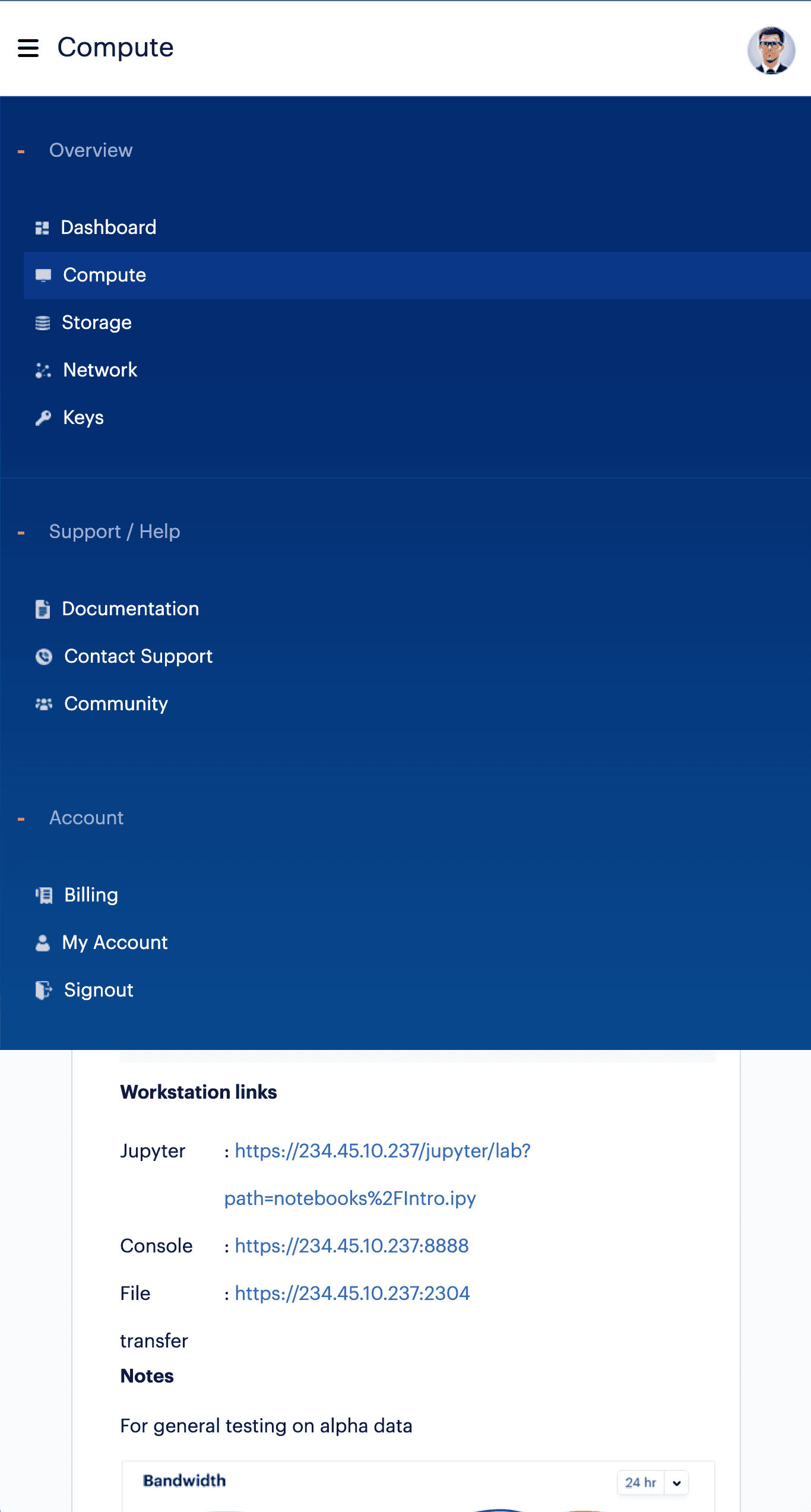 Redmond Dashboard — wide layout view